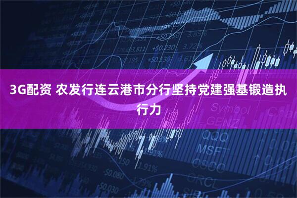 3G配资 农发行连云港市分行坚持党建强基锻造执行力